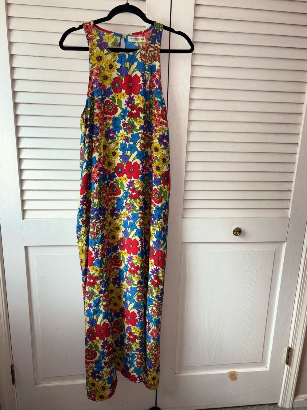 NWT Natural Life Patti Side Slit Maxi Dress Retro Floral Pockets XS/S - Picture 2 of 7